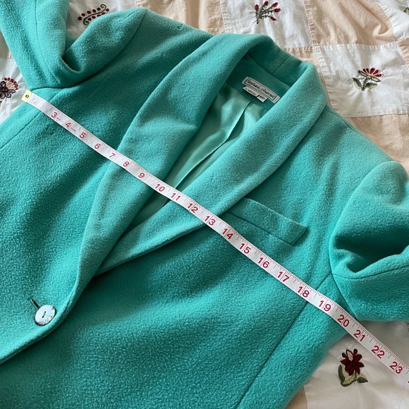Stephanie Andrews I Seafoam Green Wool Blend Blazer - Picture 6 of 16
